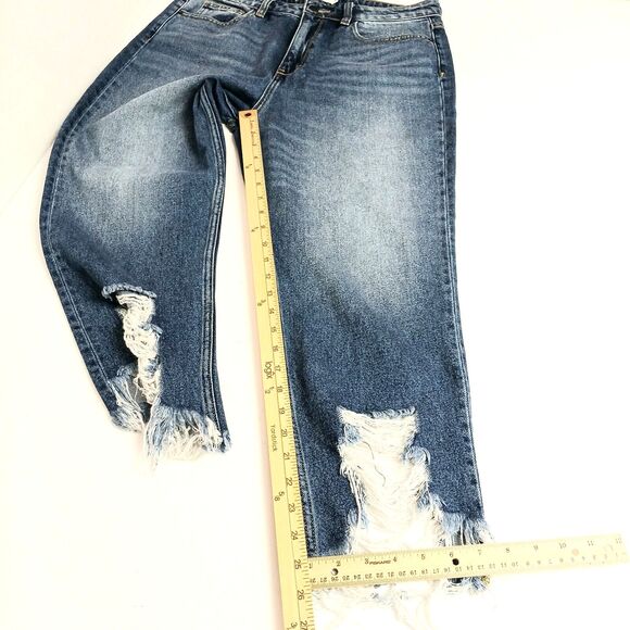 Hidden Jeans Curvy Women's Size 31 High-Rise Distressed Hem - Picture 7 of 10